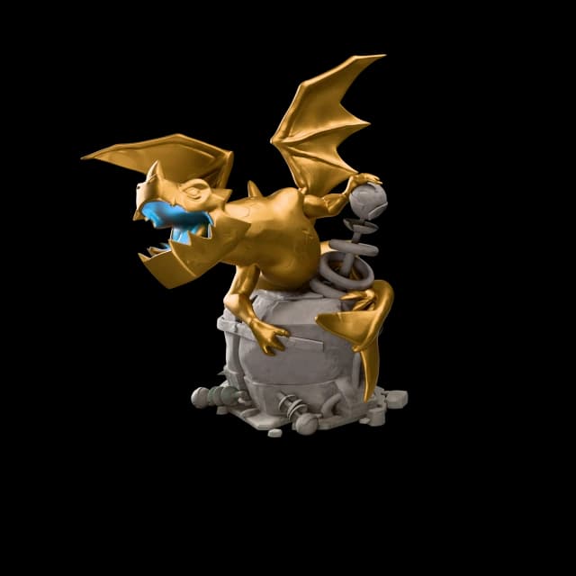 Electro Dragon Statue
