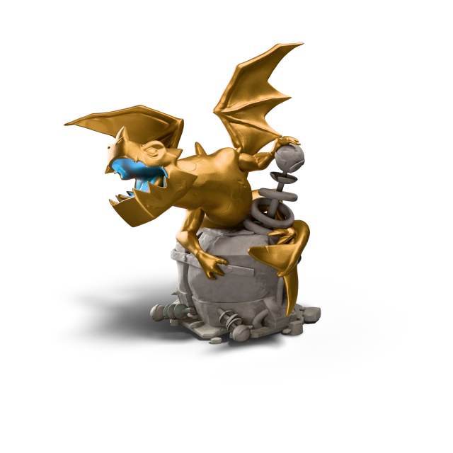Electro Dragon Statue